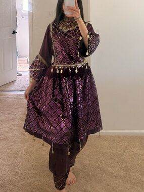 Purple Afghan Dress